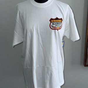 NWT Market Studios Smiley White T-shirt Size Large